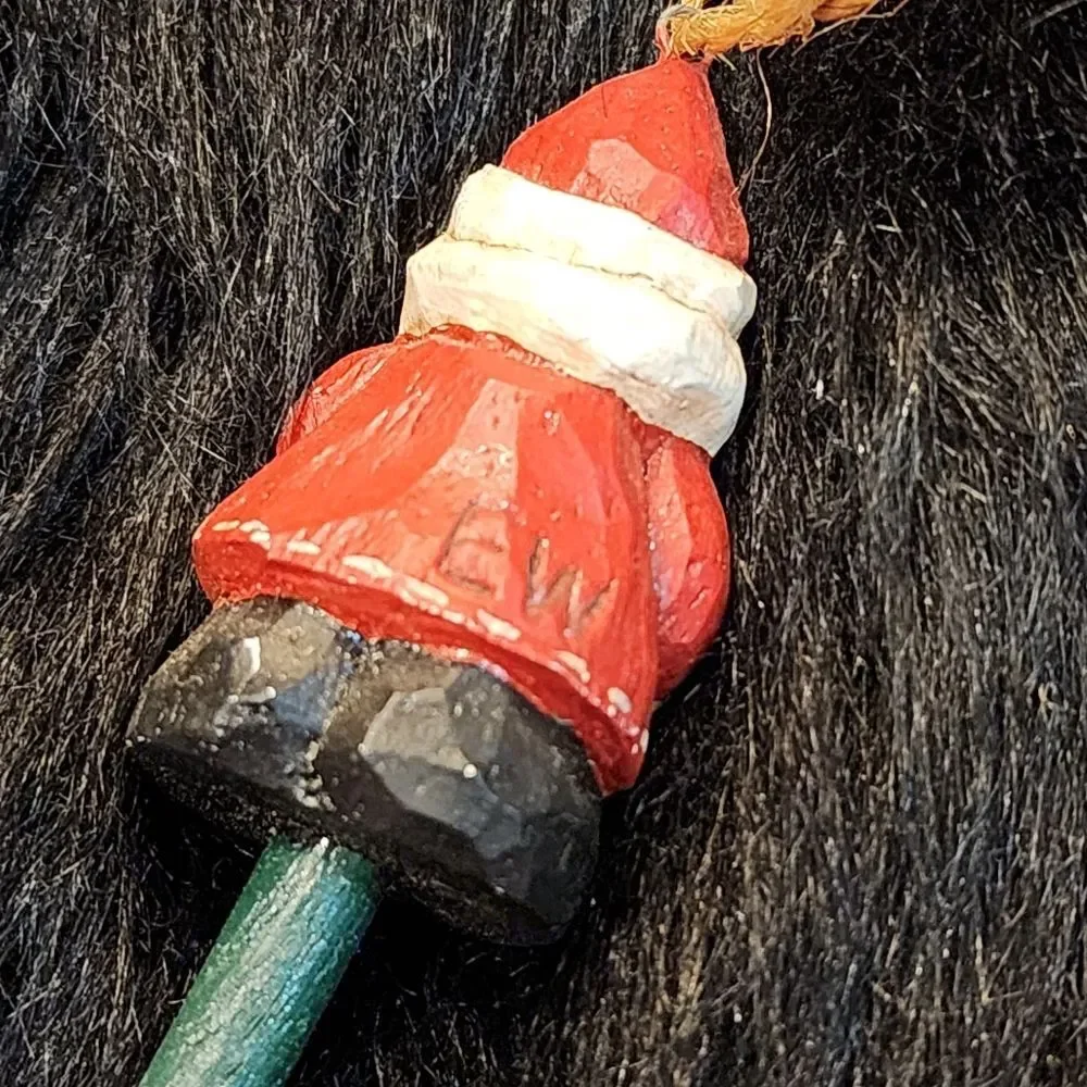Eddie Walker Midwest of Cannon Falls Santa with Snow Shovel Ornament
